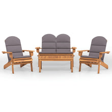 4-Delige Loungeset Adirondack Massief Acaciahout 1