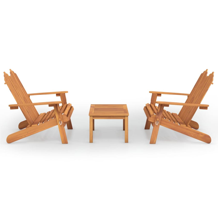 3-Delige Loungeset Adirondack Massief Acaciahout 1
