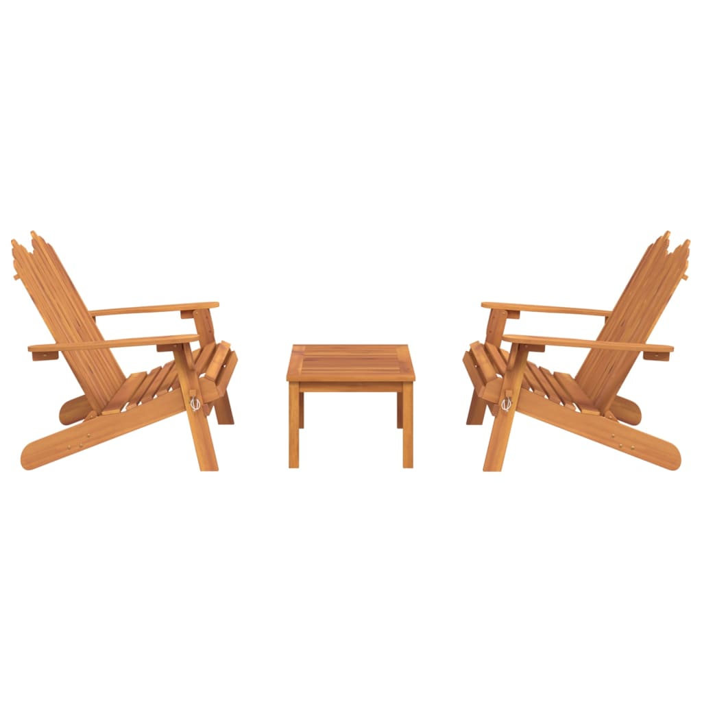 3-Delige Loungeset Adirondack Massief Acaciahout 1