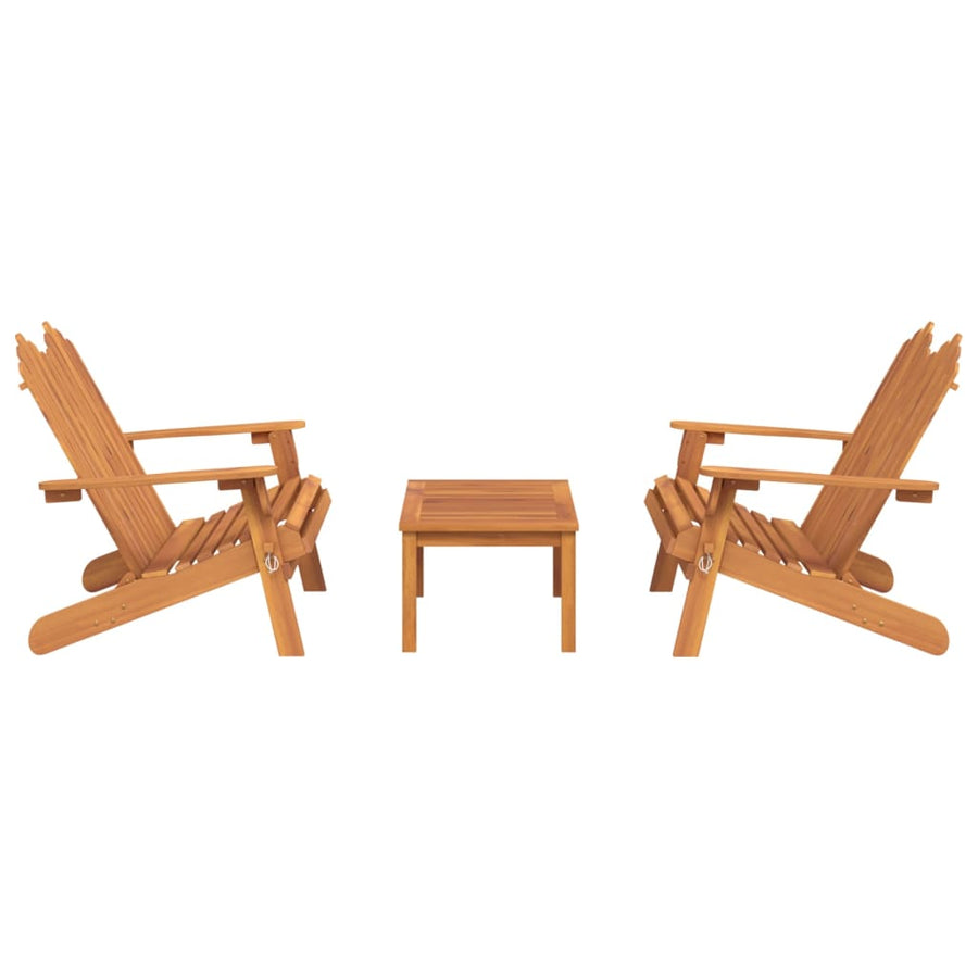 3-Delige Loungeset Adirondack Massief Acaciahout 1