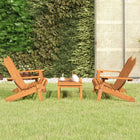 3-Delige Loungeset Adirondack Massief Acaciahout Bruin 2x Bank + Tafel