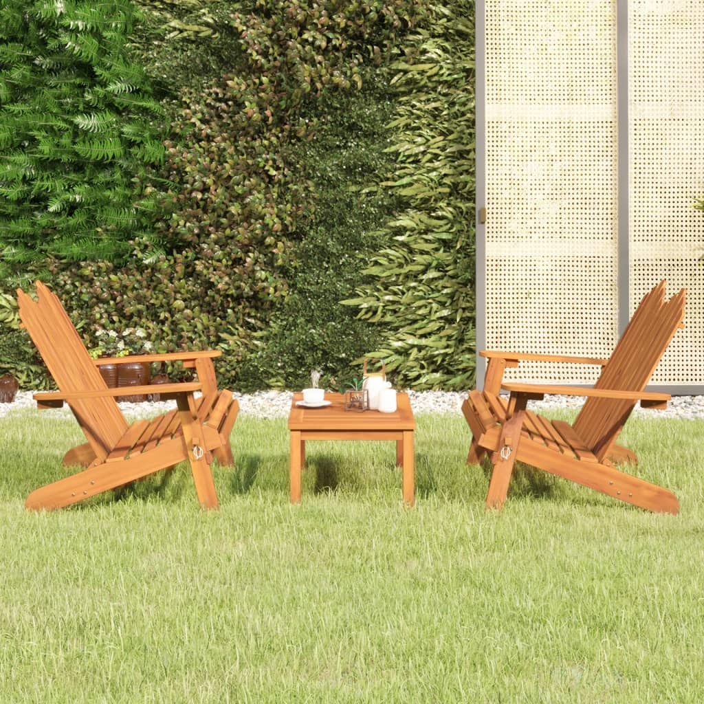 3-Delige Loungeset Adirondack Massief Acaciahout 1