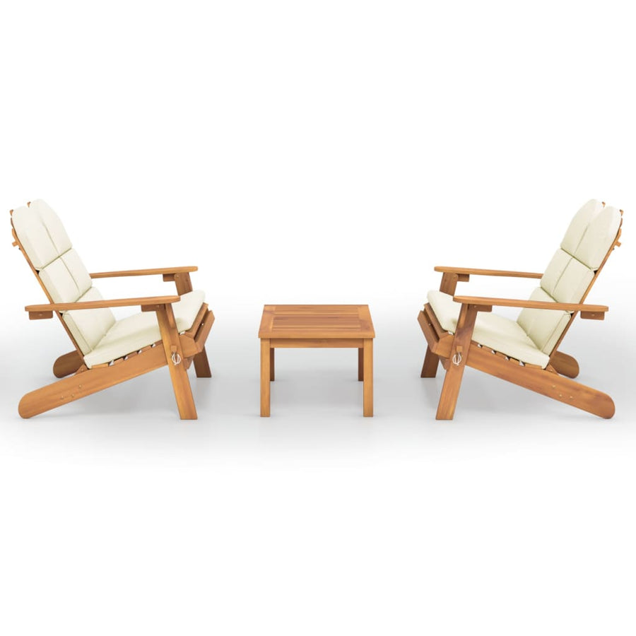 3-Delige Loungeset Adirondack Massief Acaciahout 1