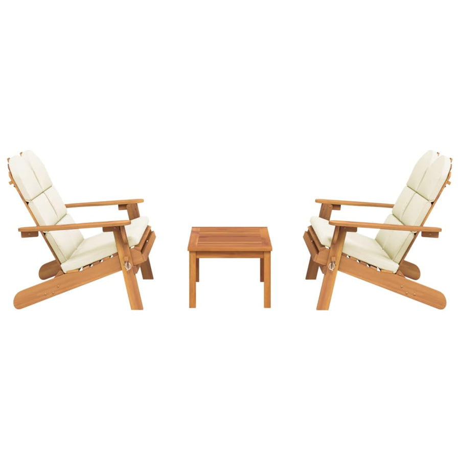 3-Delige Loungeset Adirondack Massief Acaciahout 1