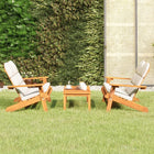 3-Delige Loungeset Adirondack Massief Acaciahout Wit 2x Bank + Tafel