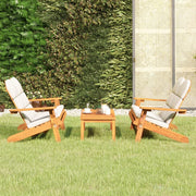 Loungeset 3-delig massief acaciahout Adirondack