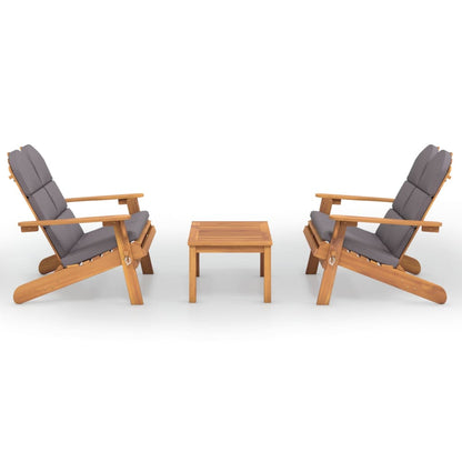 3-Delige Loungeset Adirondack Massief Acaciahout 1