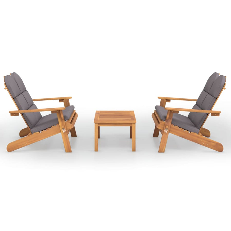 3-Delige Loungeset Adirondack Massief Acaciahout 1