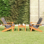 3-Delige Loungeset Adirondack Massief Acaciahout Grijs 2x Bank + Tafel