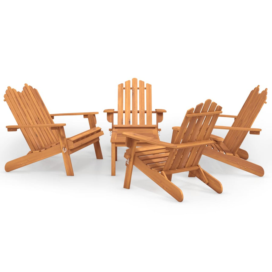 5-Delige Loungeset Adirondack Massief Acaciahout 1