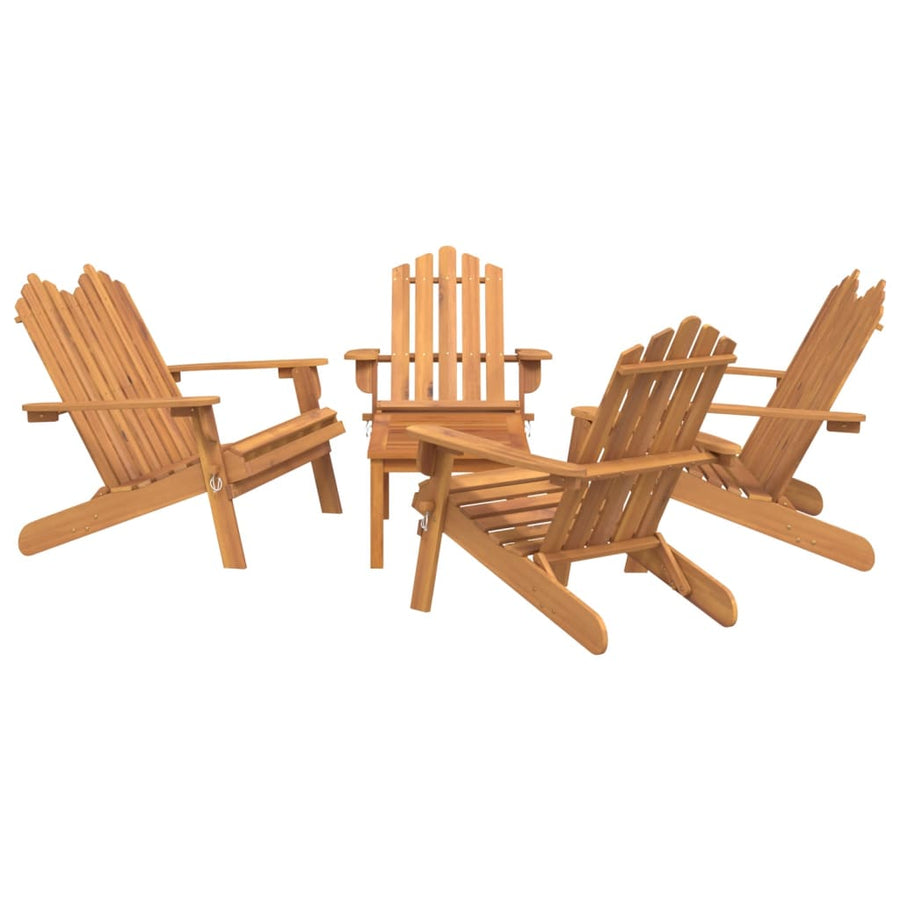 5-Delige Loungeset Adirondack Massief Acaciahout 1