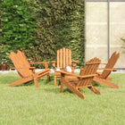 5-Piece Lounge Set Adirondack Solid Acacia Wood 1