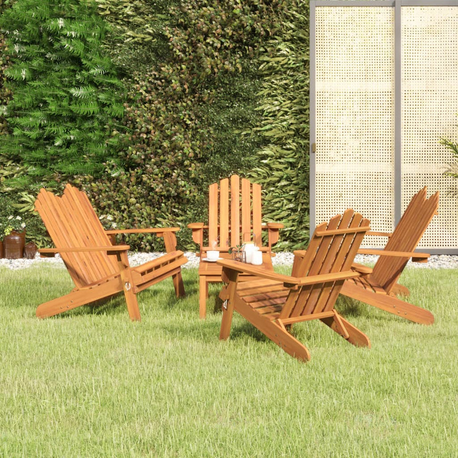 5-Delige Loungeset Adirondack Massief Acaciahout 1