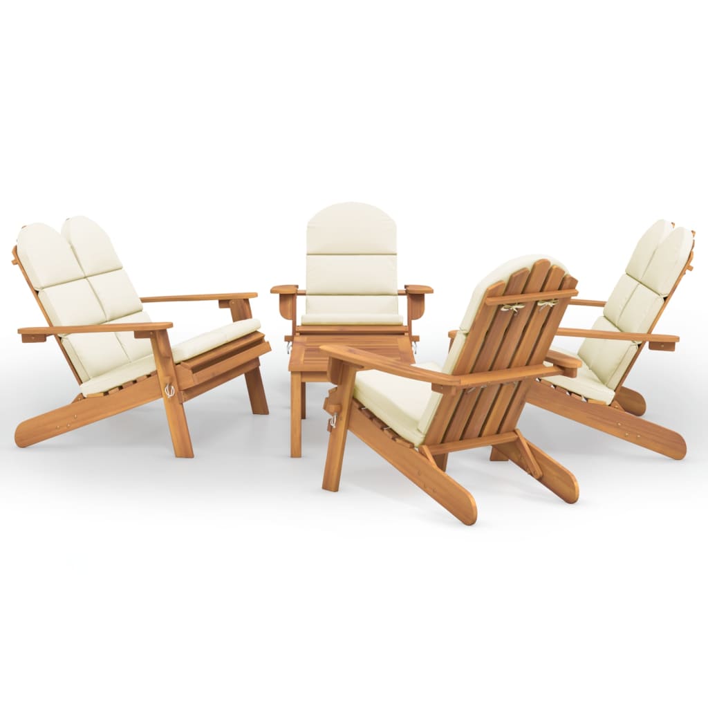 5-Delige Loungeset Adirondack Massief Acaciahout 1