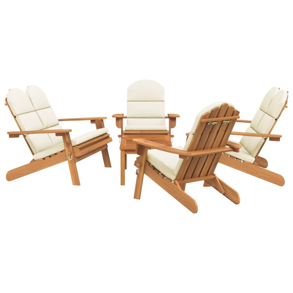 5-Delige Loungeset Adirondack Massief Acaciahout 1