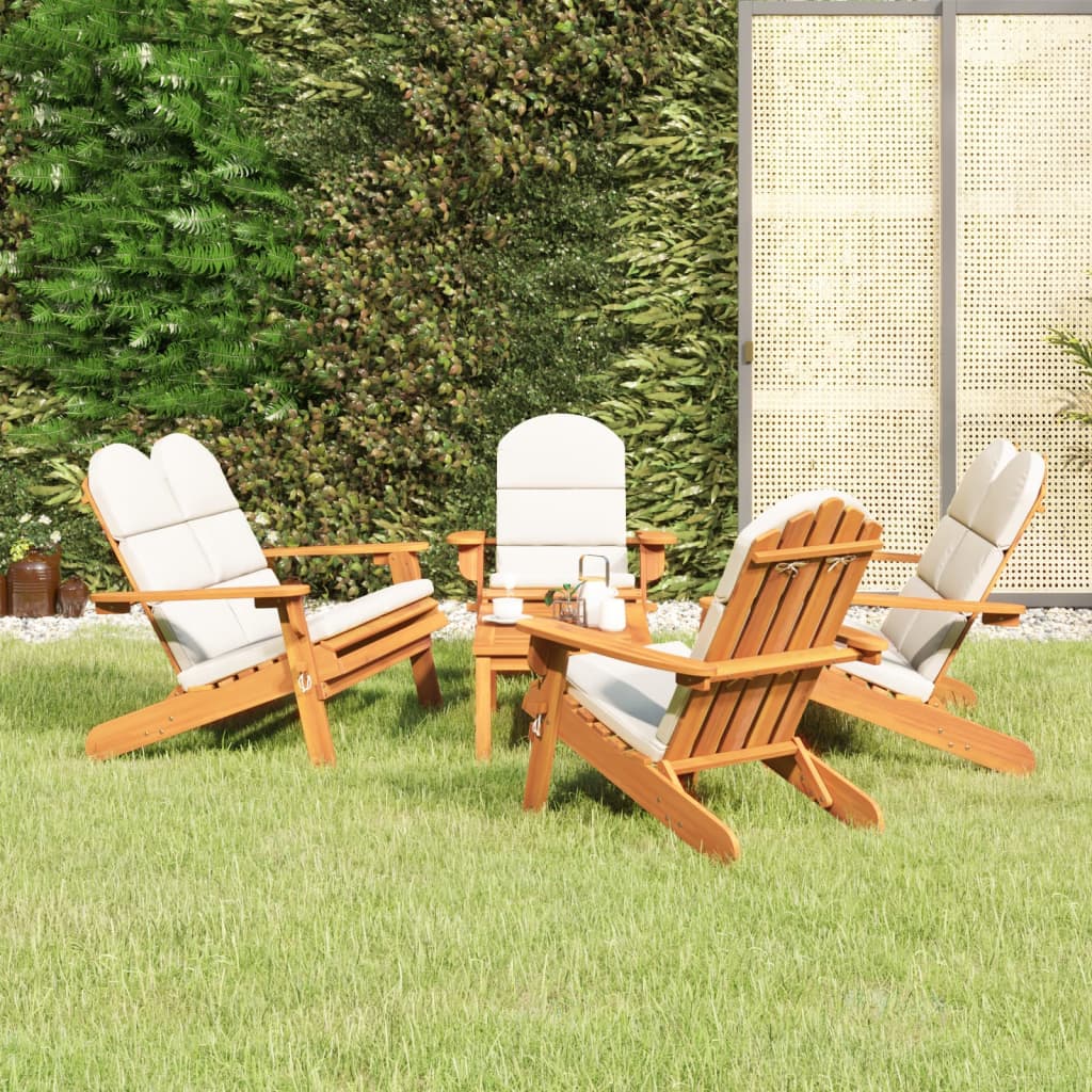5-Delige Loungeset Adirondack Massief Acaciahout 1