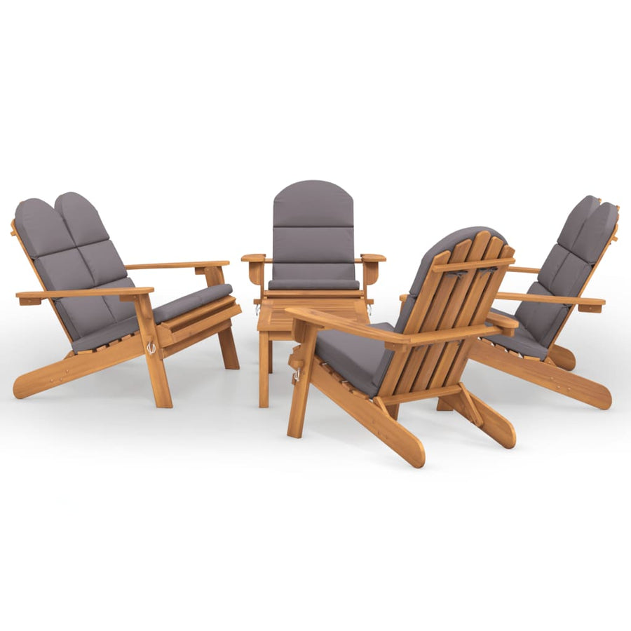 5-Delige Loungeset Adirondack Massief Acaciahout 1
