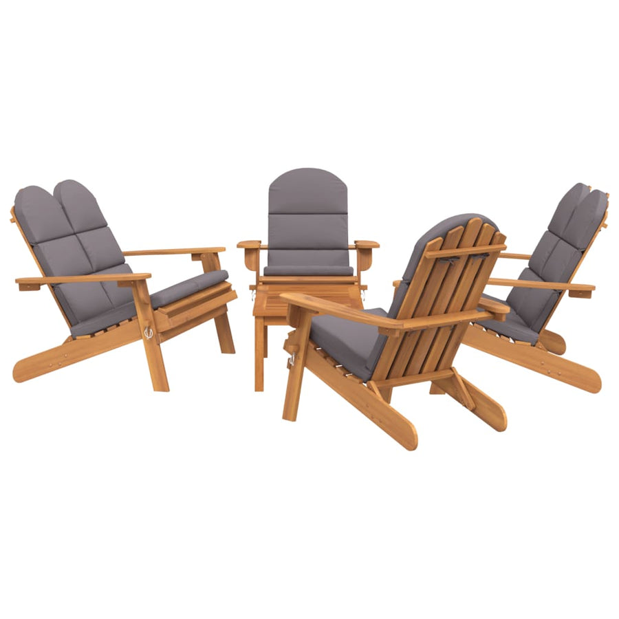 5-Delige Loungeset Adirondack Massief Acaciahout 1