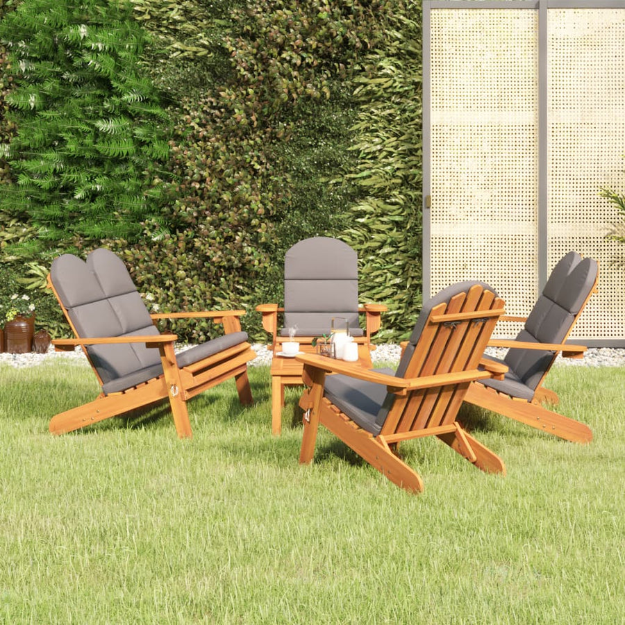 5-Delige Loungeset Adirondack Massief Acaciahout 1