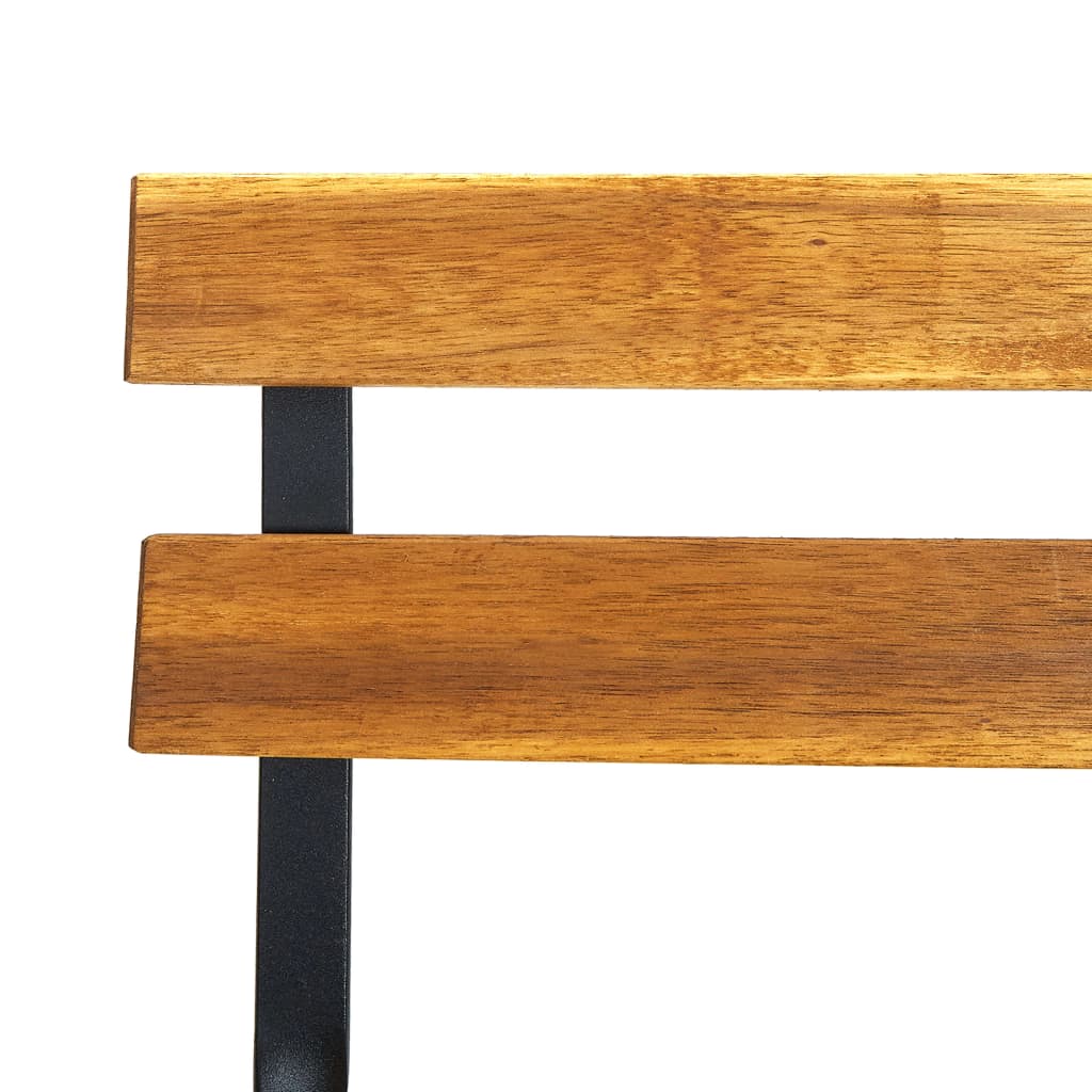 Tuinstoelen Inklapbaar Staal En Massief Acaciahout 6 Zwart