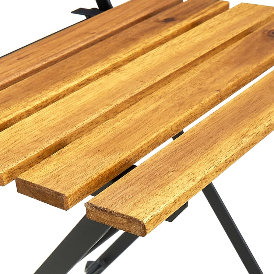 Tuinstoelen Inklapbaar Staal En Massief Acaciahout 8 Zwart