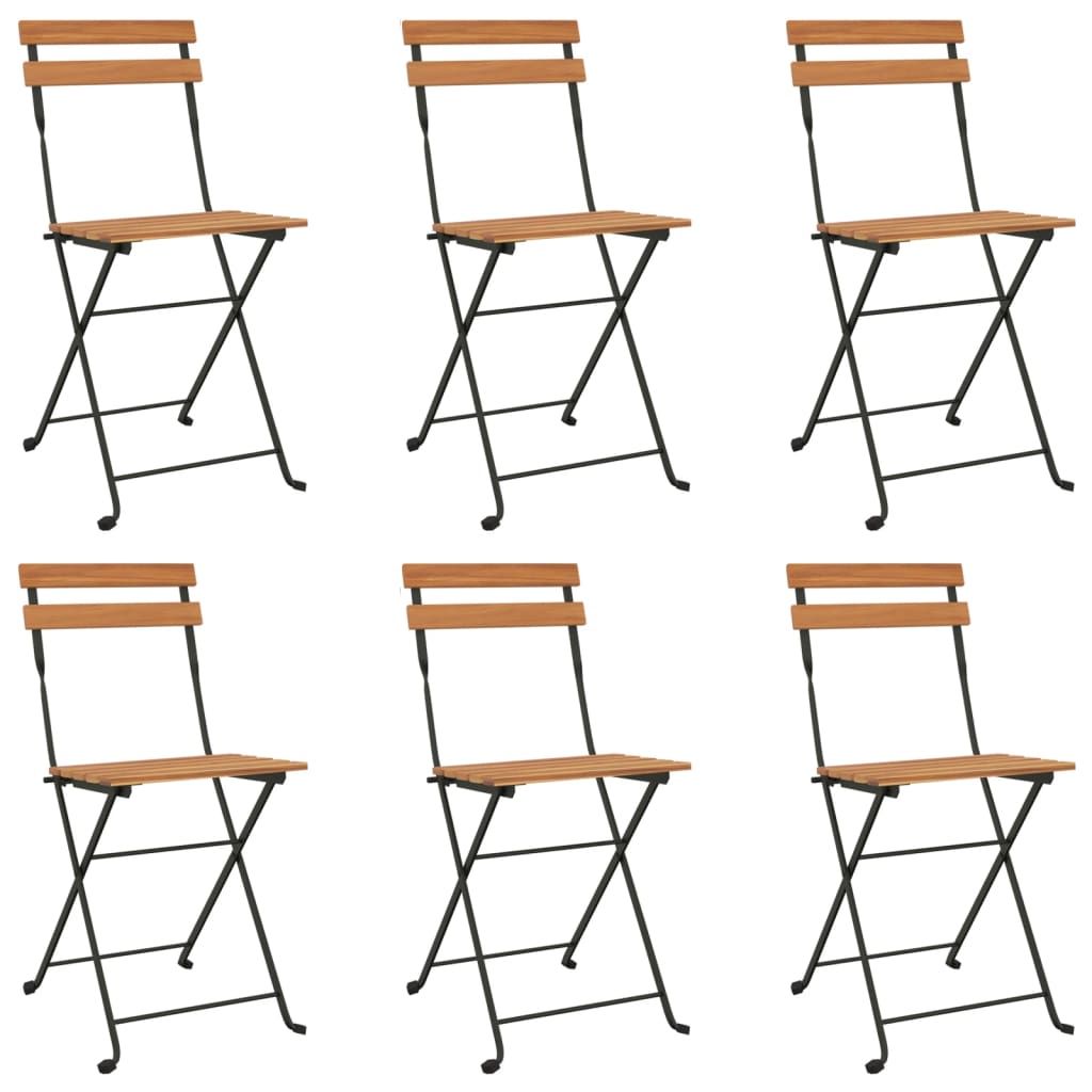Bistrostoelen Inklapbaar Massief Teakhout En Staal 6