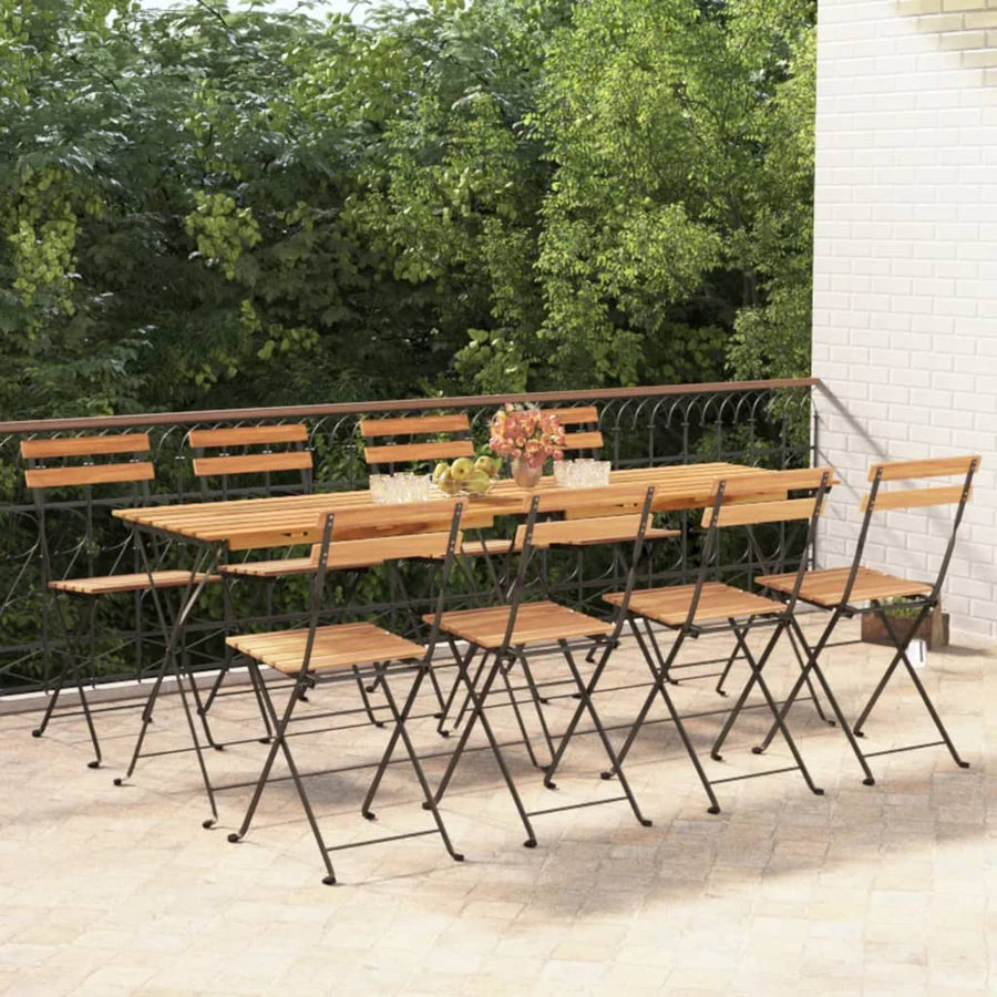 Bistrostoelen Inklapbaar Massief Teakhout En Staal 8