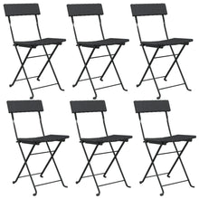 Bistrostoelen Inklapbaar Poly Rattan En Staal 6 Zwart