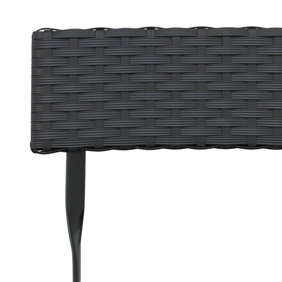 Bistrostoelen Inklapbaar Poly Rattan En Staal 6 Zwart