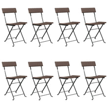 Bistrostoelen Inklapbaar Poly Rattan En Staal 8 Bruin
