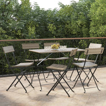 Bistrostoelen Inklapbaar Poly Rattan En Staal 6 Grijs