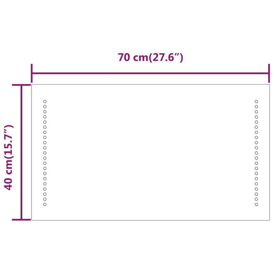 Badkamerspiegel Led 40X70 Cm 40 x 70 cm