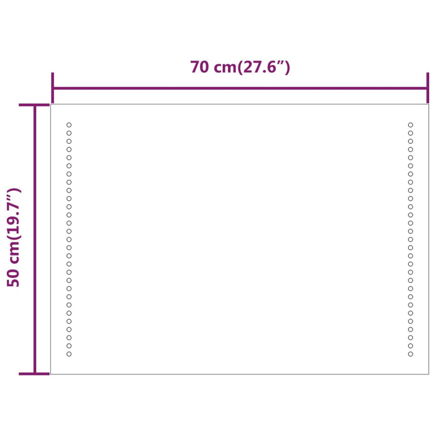 Badkamerspiegel LED 50x70 cm