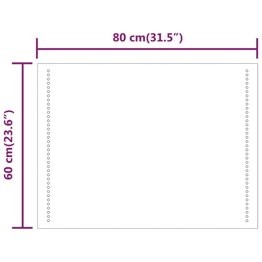 Badkamerspiegel LED 60x80 cm
