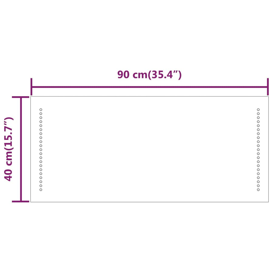 Badkamerspiegel LED 40x90 cm