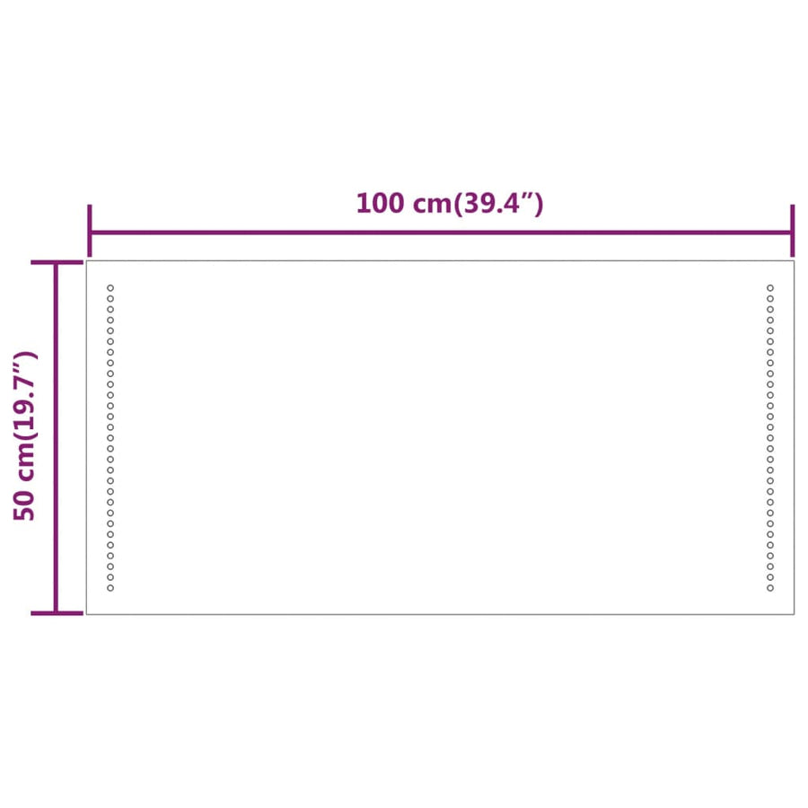 Badkamerspiegel LED 50x100 cm