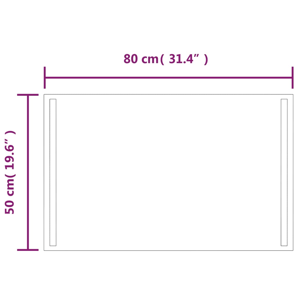 Badkamerspiegel LED 50x80 cm
