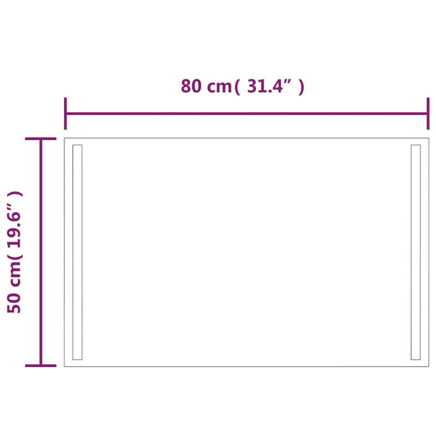Badkamerspiegel LED 50x80 cm