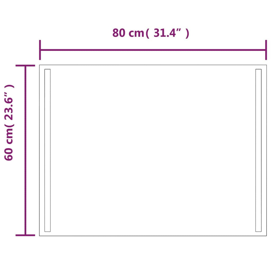Badkamerspiegel LED 60x80 cm 60 x 80 cm