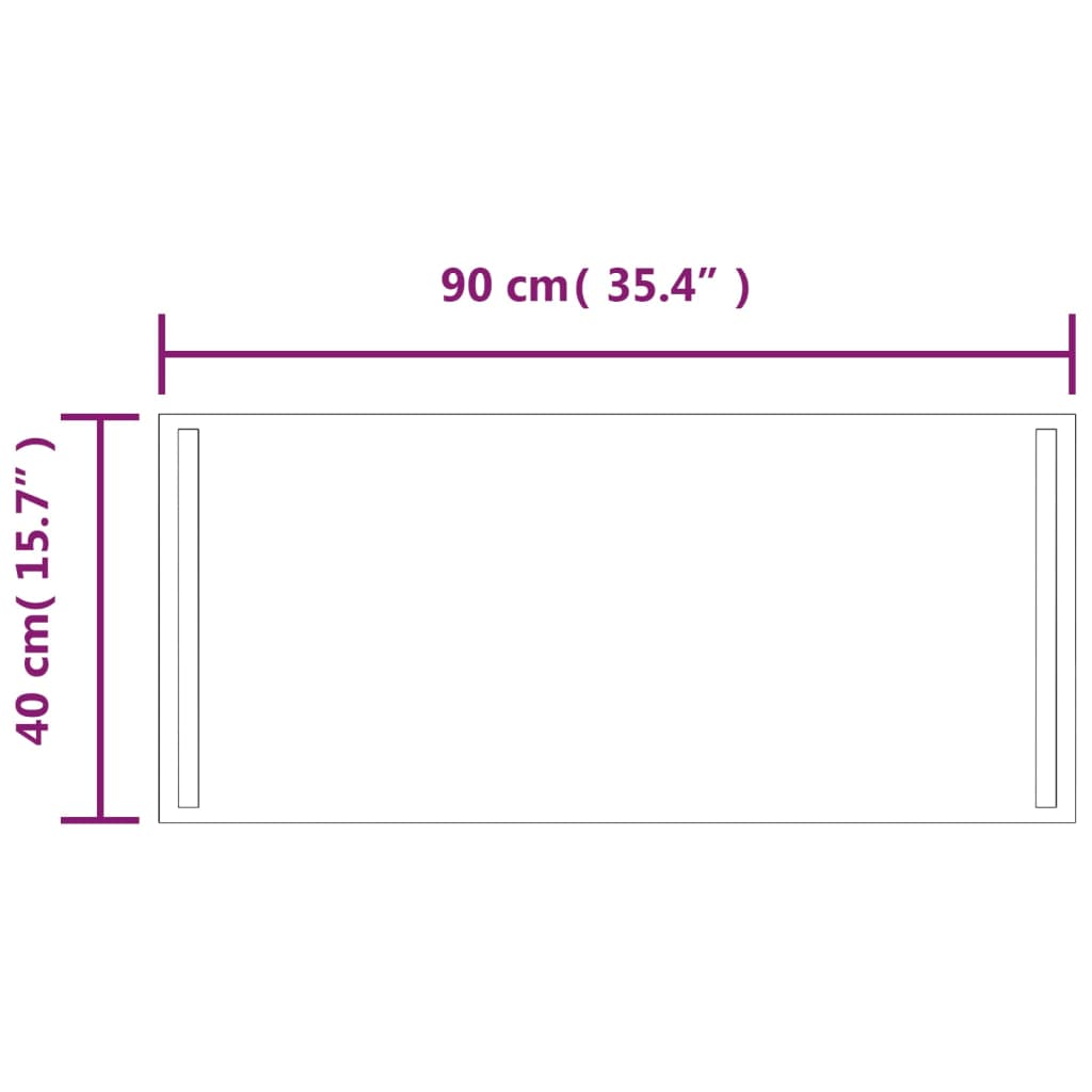 Badkamerspiegel LED 40x90 cm