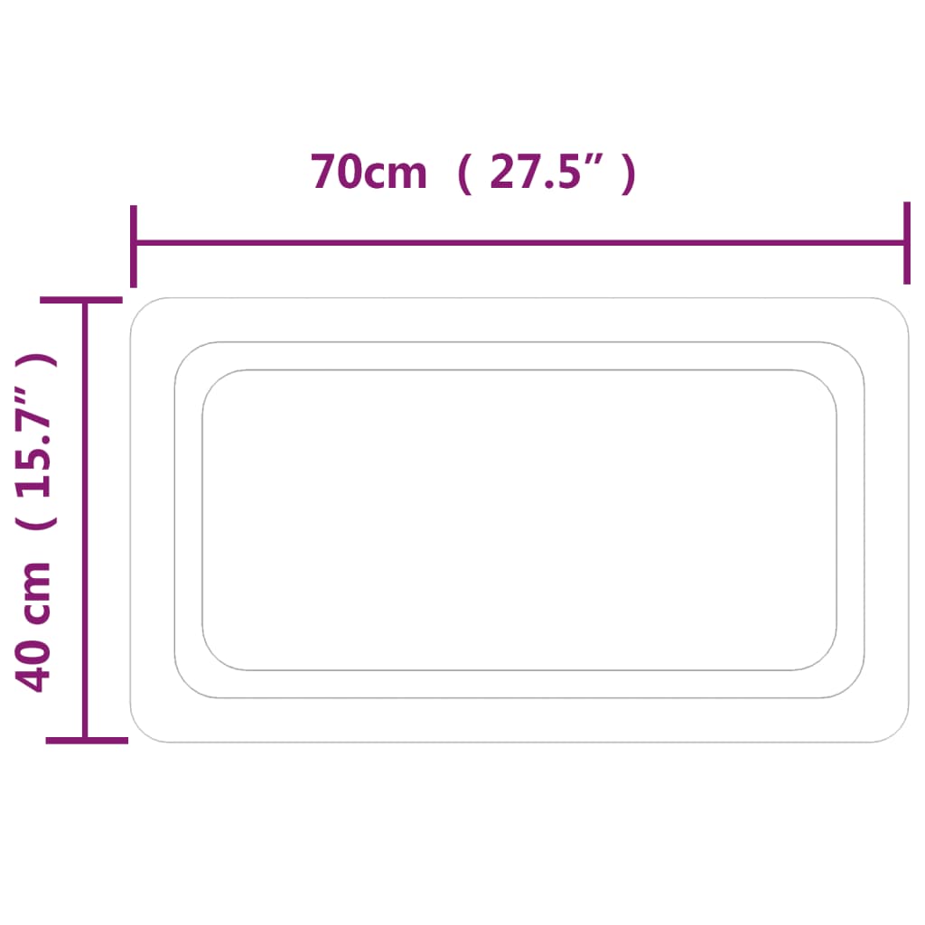 Badkamerspiegel LED 40x70 cm