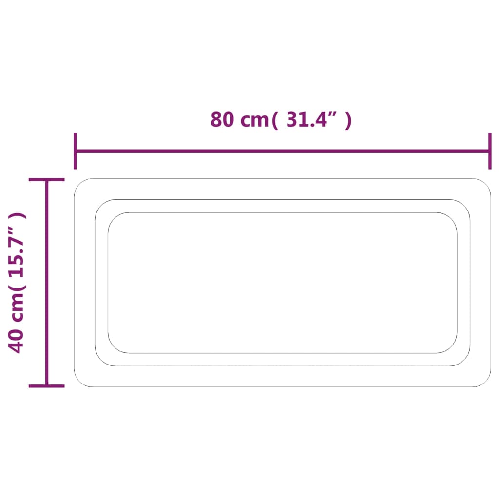 Badkamerspiegel LED 40x80 cm