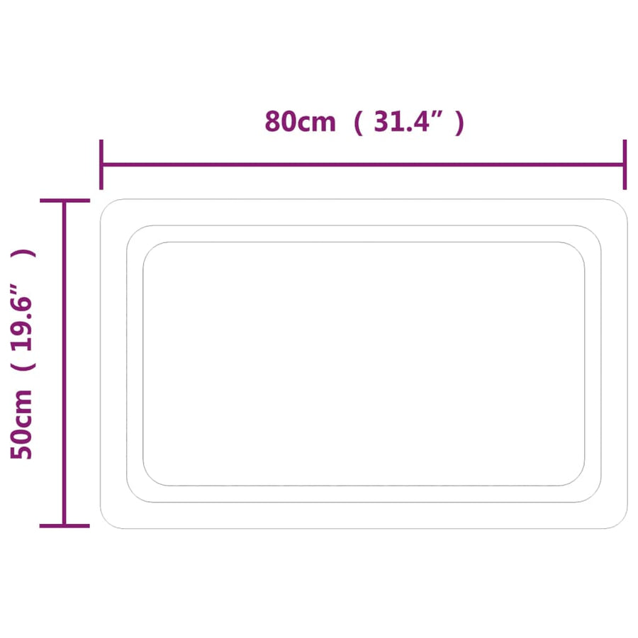Badkamerspiegel LED 50x80 cm 50 x 80 cm