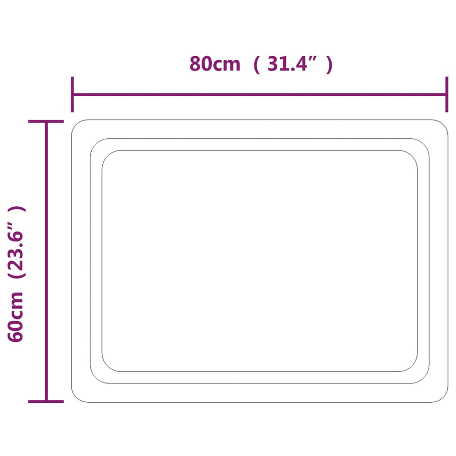 Badkamerspiegel LED 60x80 cm