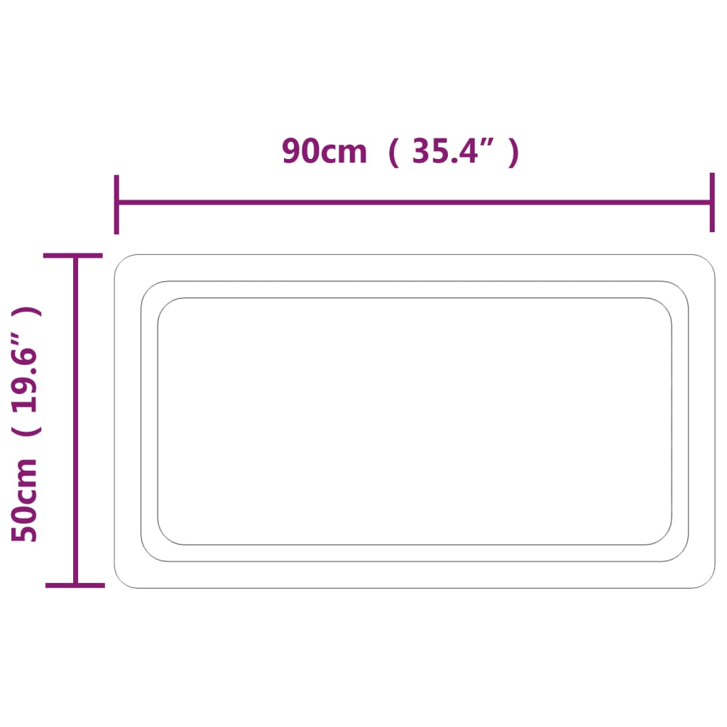 Badkamerspiegel LED 50x90 cm