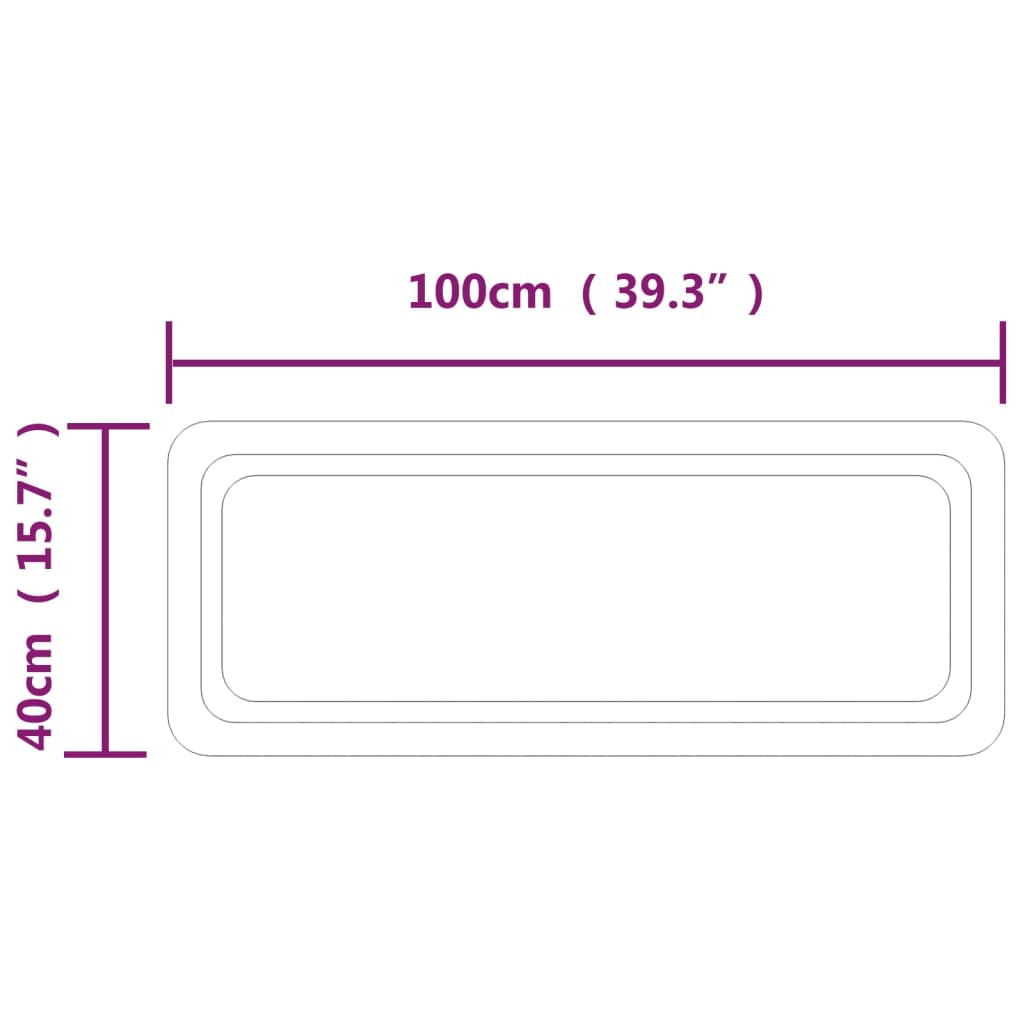 Badkamerspiegel LED 40x100 cm