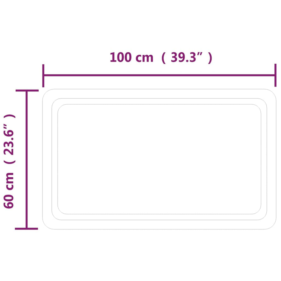 Badkamerspiegel LED 60x100 cm 60 x 100 cm
