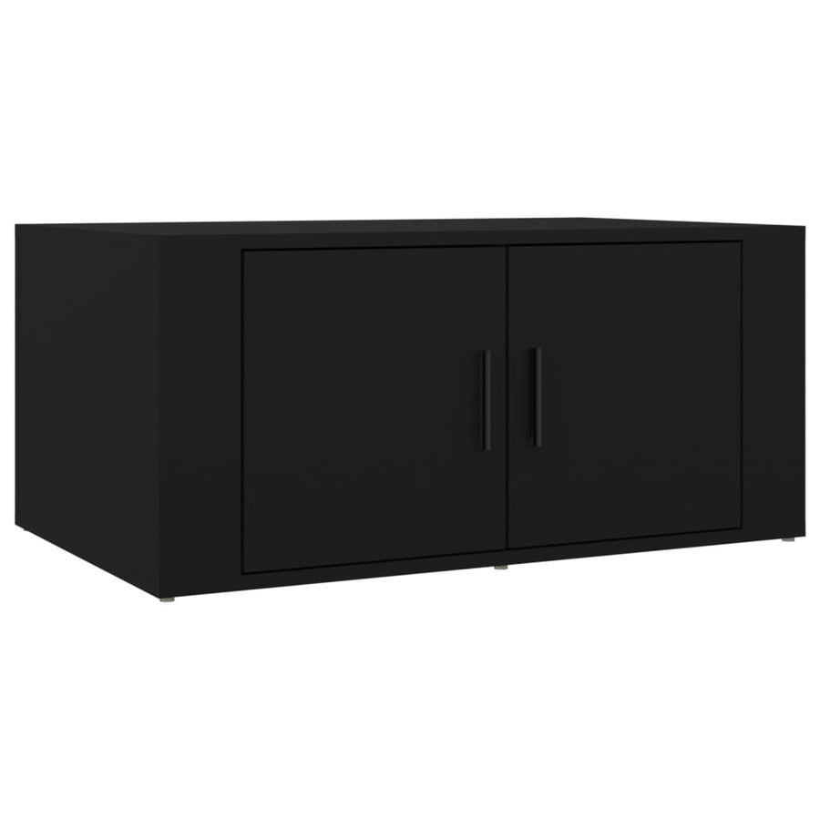 Salontafel 80X50X36 Cm Bewerkt Hout Zwart
