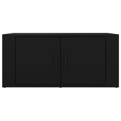 Salontafel 80X50X36 Cm Bewerkt Hout Zwart