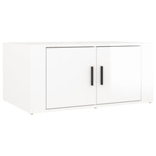 Salontafel 80X50X36 Cm Bewerkt Hout Hoogglans wit